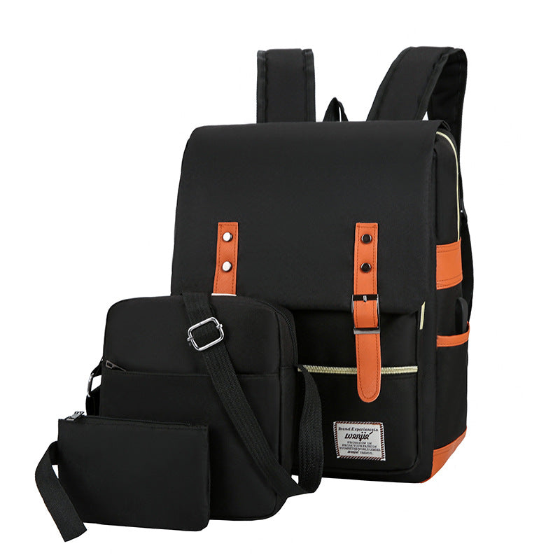 Three-piece Backpack Large Capacity Simple Business Computer Bag
