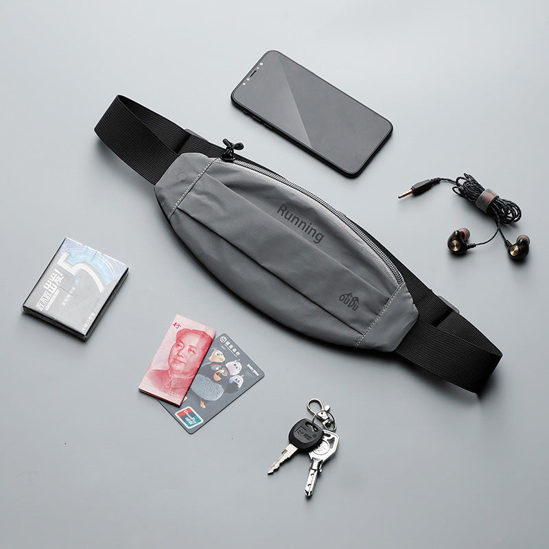 Men's And Women's Outdoor Sports Equipment Night Running Reflective Waterproof Close-fitting Waist Bag